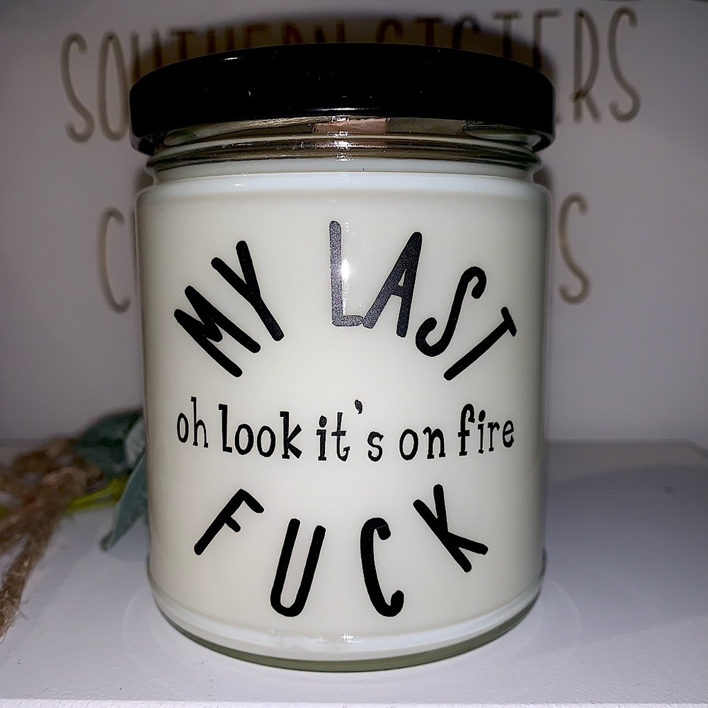 Funny Homemade 100% Soy Woodwick Candle